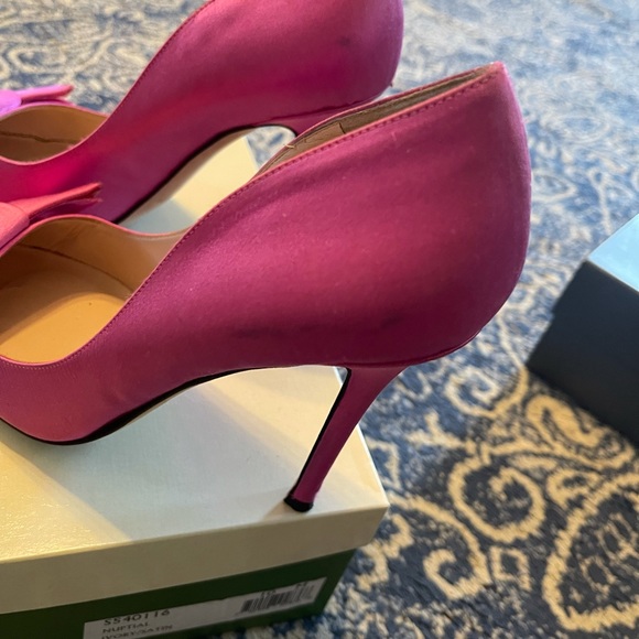 Sold - Kate Spade Pink Satin Bow Pump Sz 10 - Picture 7 of 9